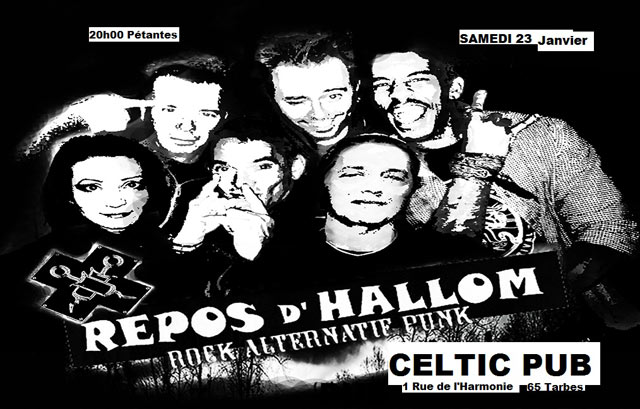 Repos d'Hallom (Rock Punk) au Celtic Pub le 23 janvier 2016 à Tarbes (65)