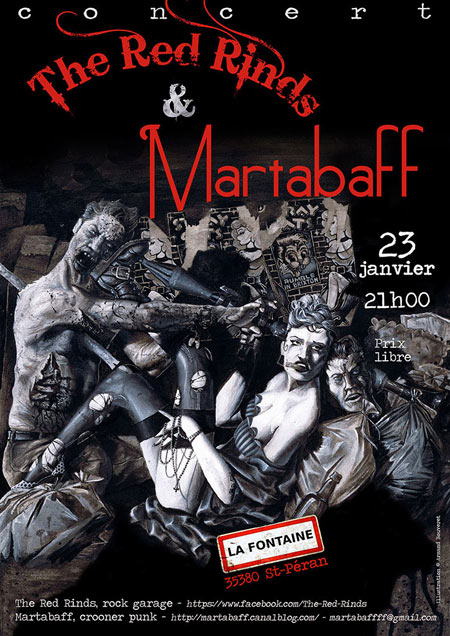 Martabaff & The Red Rinds à la Fontaine le 23 janvier 2016 à Saint-Péran (35)