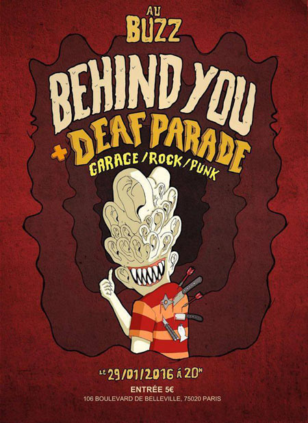 Behind You + Deaf Parade au Buzz le 29 janvier 2016 à Paris (75)