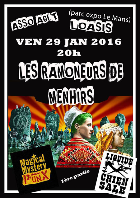 Les Ramoneurs de Menhirs à l'Oasis le 29 janvier 2016 à Le Mans (72)