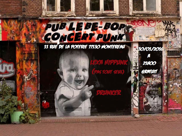 Concert Punk au Pub Le Be-Bop le 30 janvier 2016 à Montereau-Fault-Yonne (77)