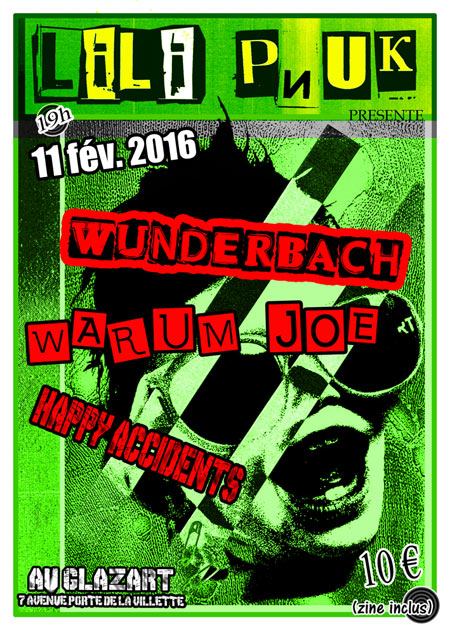 Lili Pnuk n°6 avec WUNDERBACH / WARUM JOE / HAPPY ACCIDENTS le 11 février 2016 à Paris (75)