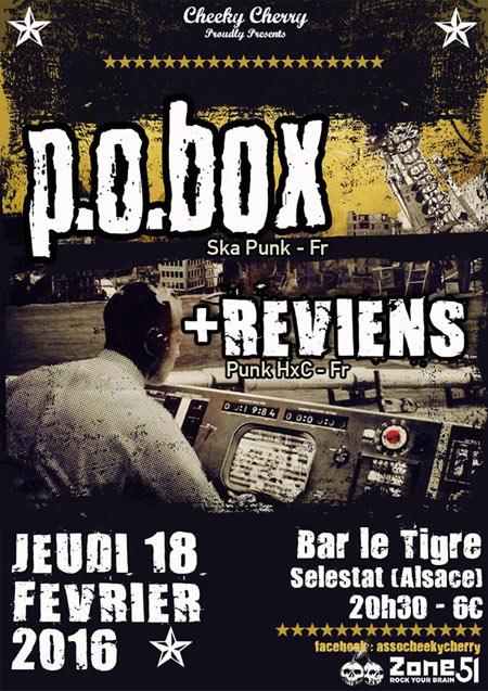 P.O.Box + Reviens au bar Le Tigre le 18 février 2016 à Sélestat (67)