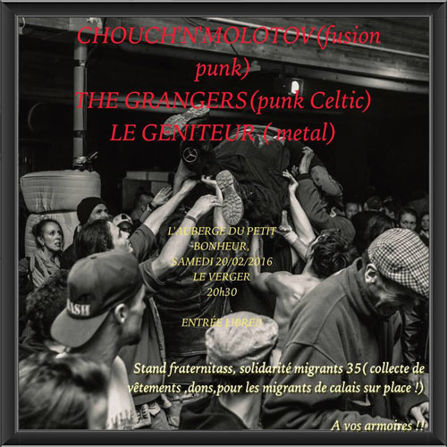 Chouch'n'Molotov + The Grangers + Le Géniteur au Petit Bonheur le 20 février 2016 à Le Verger (35)