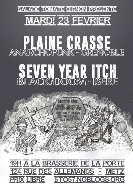 PLAINE CRASSE + SEVEN YEAR ITCH à la Brasserie de la Porte le 23 février 2016 à Metz (57)