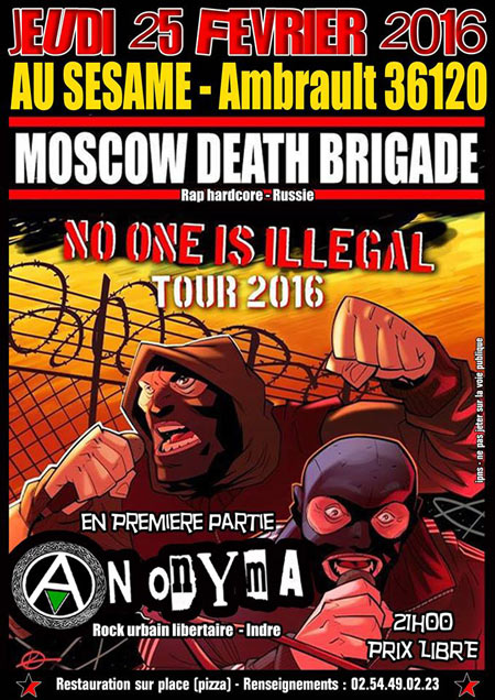 Moscow Death Brigade + Anonyma au Sésame le 25 février 2016 à Ambrault (36)