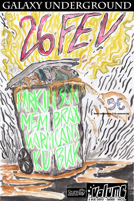 Park In Son + Membrax 03 + WarmCans + Kubiak au Volume le 26 février 2016 à Nice (06)