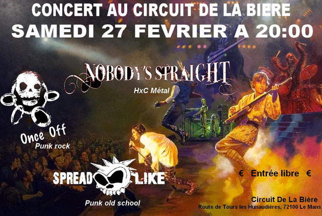 Concert au Circuit de la Bière le 27 février 2016 à Ruaudin (72)