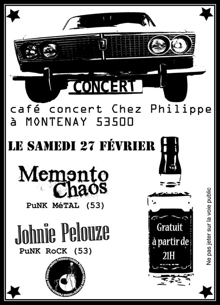 Concert Punk Café Concert Chez Philippe le 27 février 2016 à Montenay (53)