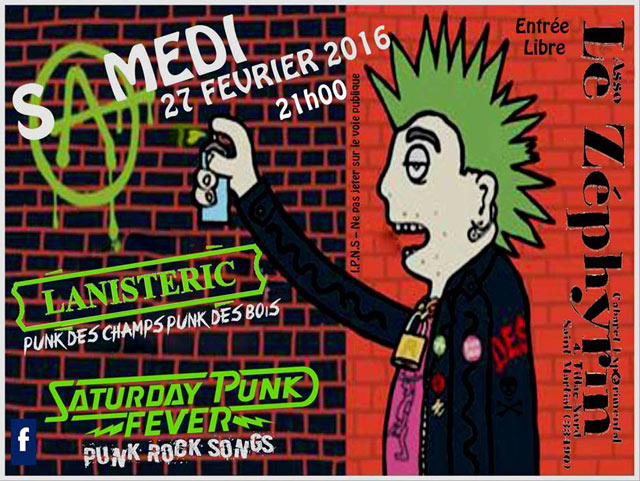 Concert Punk au Zéphirin le 27 février 2016 à Saint-Martial (33)