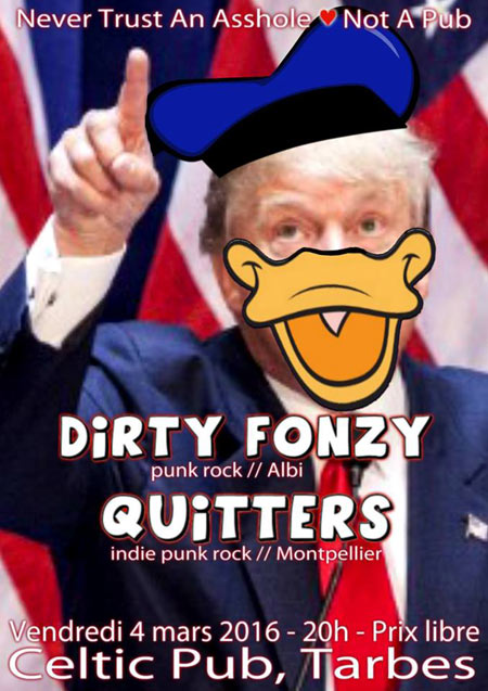 Dirty Fonzy + Quitters au Celtic Pub le 04 mars 2016 à Tarbes (65)