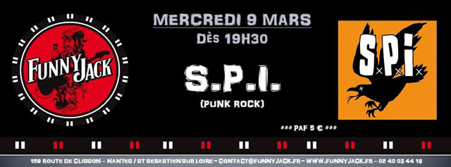 S.P.I. au Funny Jack le 09 mars 2016 à Saint-Sébastien-sur-Loire (44)