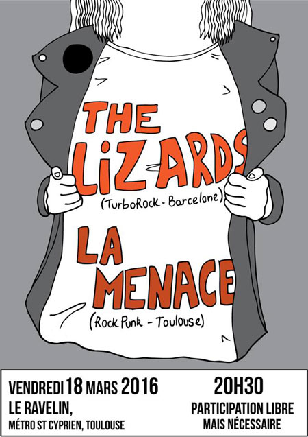 The Lizards + La Menace au bar Le Ravelin le 18 mars 2016 à Toulouse (31)