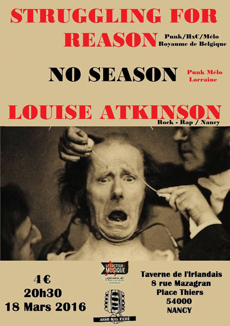 Struggling For Reason + No Season + Louise Atkinson le 18 mars 2016 à Nancy (54)