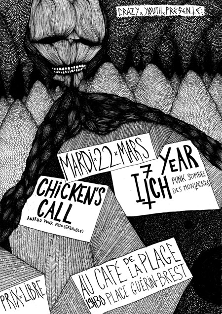 Chicken's Call + Seven Year Itch au Café de la Plage le 22 mars 2016 à Brest (29)