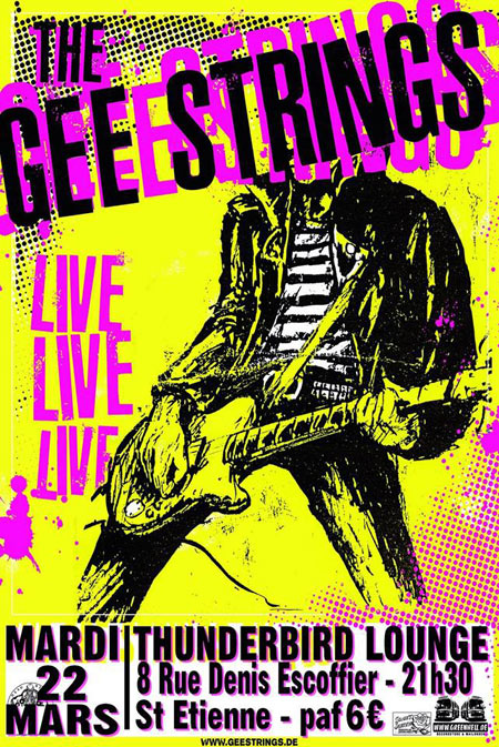 The Gee Strings + On Lâche Les Chiens au Thunderbird Lounge le 22 mars 2016 à Saint-Etienne (42)