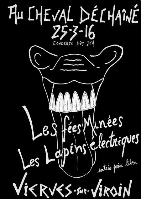 Les Fées Minées + Les Lapins Électriques au Cheval Déchaîné le 25 mars 2016 à Vierves-sur-Viroin (BE)