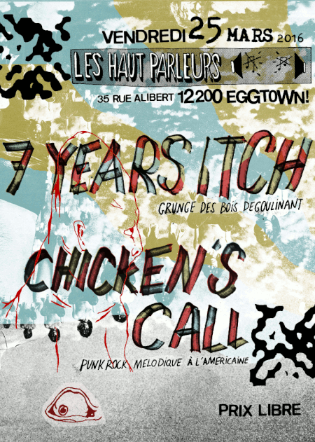 Chicken's Call + Seven Year Itch aux Hauts Parleurs le 25 mars 2016 à Villefranche-de-Rouergue (12)