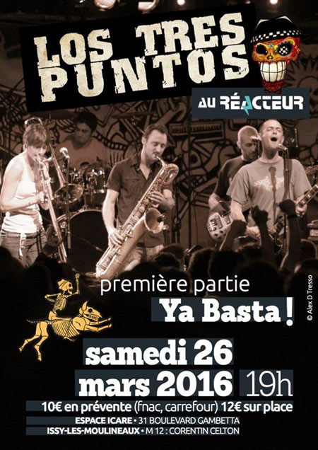 Los Tres Puntos + Ya Basta à l'Espace Icare le 26 mars 2016 à Issy-les-Moulineaux (92)