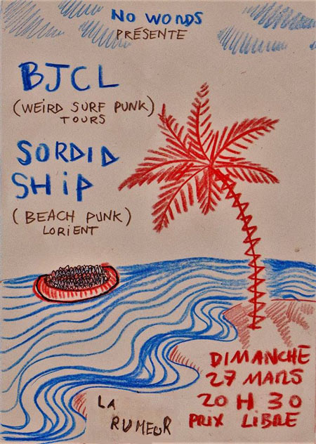 BJCL + Sordid Ship à la Rumeur le 27 mars 2016 à Nantes (44)