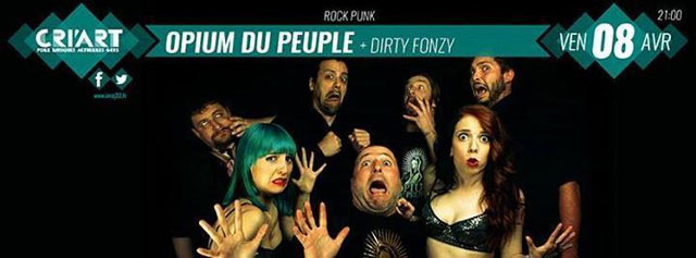Opium du Peuple [rock punk variété] / Dirty Fonzy [punk rock] le 08 avril 2016 à Auch (32)