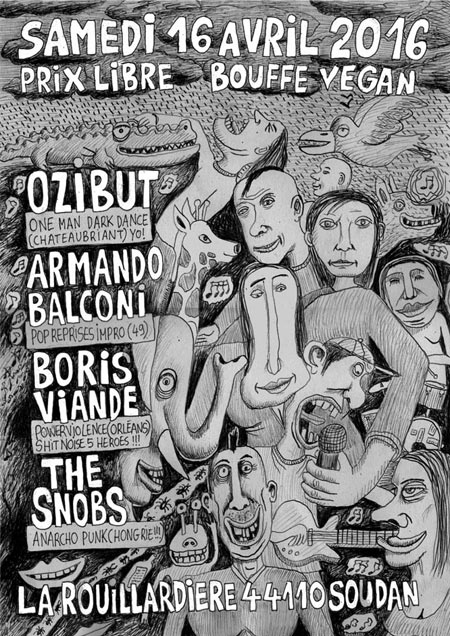 Ozibut + Armando Balconi + Boris Viande + The Snobs le 16 avril 2016 à Soudan (44)