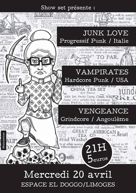 Junk Love + Vampirates + Vengeance à l'Espace El Doggo le 20 avril 2016 à Limoges (87)