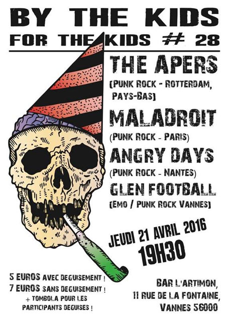 The Apers, Maladroit, Angry Days, Glen Football à l'Artimon le 21 avril 2016 à Vannes (56)
