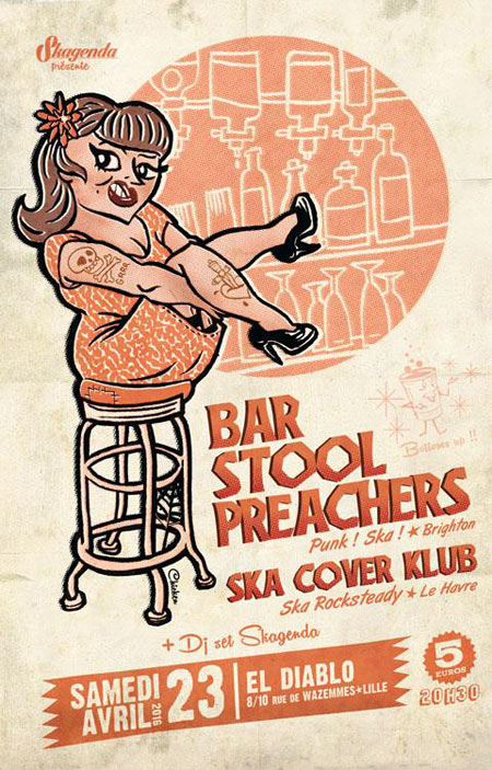 Bar Stool Preachers, Ska Cover Klub @ El Diablo le 23 avril 2016 à Lille (59)