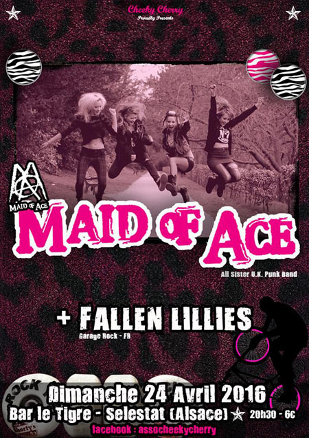Maid Of Ace + Fallen Lillies au bar Le Tigre le 24 avril 2016 à Sélestat (67)