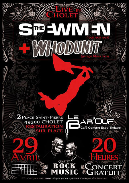 The Spewmen + Whodunit le 29 avril 2016 à Cholet (49)