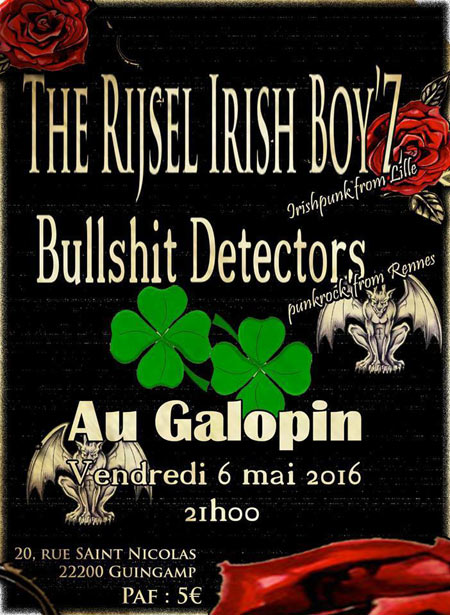 The Rijsel Irish Boy'Z + Bullshit Detector au Galopin le 06 mai 2016 à Guingamp (22)