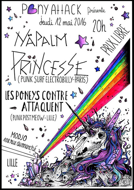 Princesse Napälm + Krokodyl Dandys au Modjo le 12 mai 2016 à Lille (59)