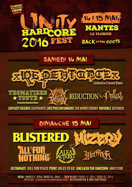 Unity Hardcore Fest au Floride le 14 mai 2016 à Nantes (44)