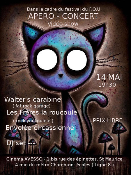 Apero rock concerts / cirqueries / surprises le 14 mai 2016 à Saint-Maurice (94)