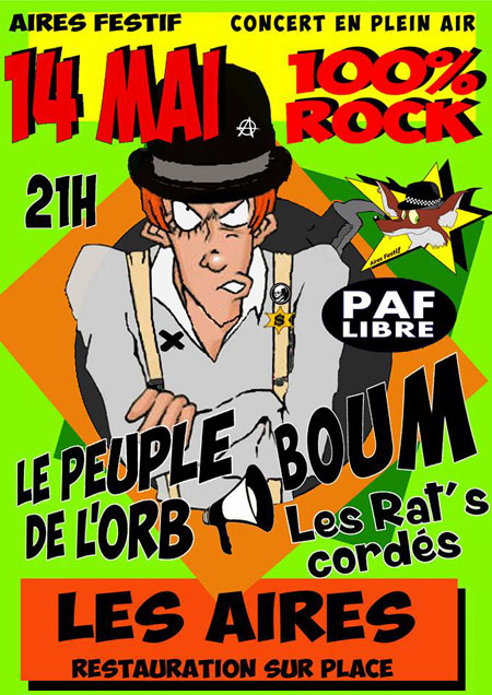 Boum + Rat's Cordés + Le Peuple de l'Orb le 14 mai 2016 à Les Aires (34)