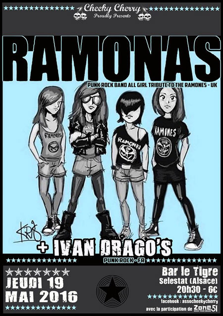The Ramonas + The Ivan Drago's au bar Le Tigre le 19 mai 2016 à Sélestat (67)
