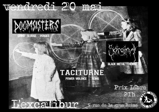 Doomsisters + Sorgina + Taciturne à l'Excalibur le 20 mai 2016 à Reims (51)