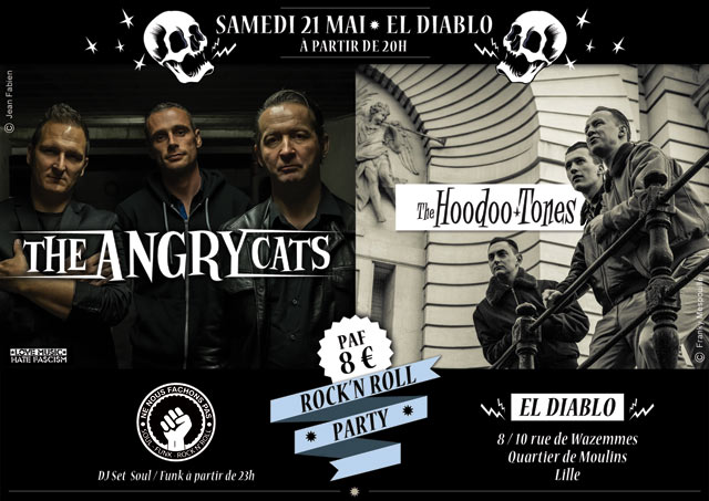 The Angry Cats + The Hoodoo-Tones + DJ Set NNFP le 21 mai 2016 à Lille (59)