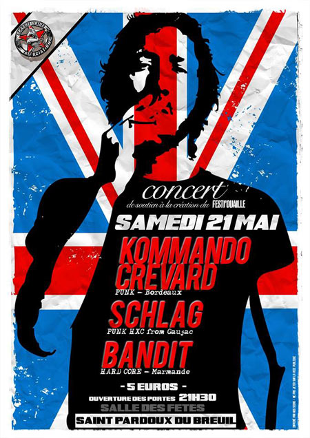 Kommando Crevard + Schlag + Smash It le 21 mai 2016 à Saint-Pardoux-du-Breuil (47)