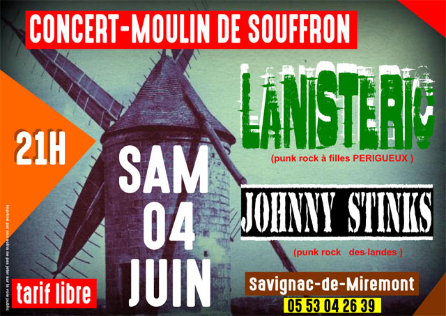 Concert Lanisteric + Johnny Stinks le 04 juin 2016 à Savignac-de-Miremont (24)