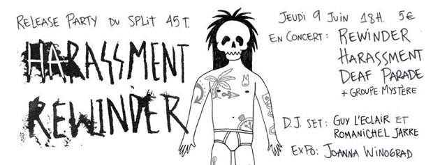 Release party du split 45t Rewinder / Harassment le 09 juin 2016 à Paris (75)