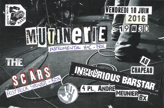 Mutinerie + The Scars à l'Inglourious Bar-Star le 10 juin 2016 à Bordeaux (33)