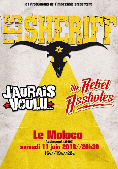Les Sheriff + J'Aurais Voulu + The Rebel Assholes au Moloco le 11 juin 2016 à Audincourt (25)