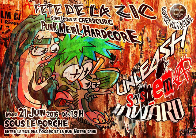 Fête de la Zic Punk Metal Hardcore le 21 juin 2016 à Cherbourg-Octeville (50)