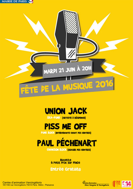 Union Jack + Piss Me Off + Paul Péchenart le 21 juin 2016 à Paris (75)