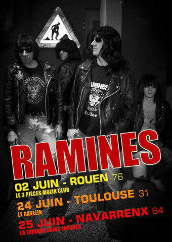 Ramines (tribute Ramones) + Badass Motherfuzzers le 24 juin 2016 à Toulouse (31)