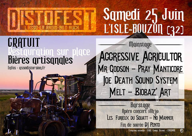 Festival Distorsion le 25 juin 2016 à L'Isle-Bouzon (32)
