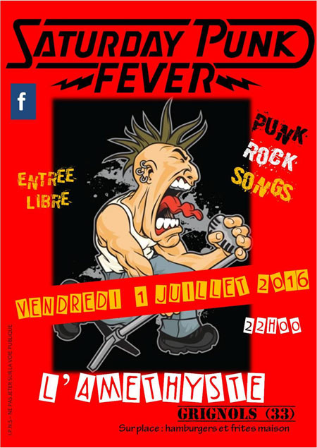 Saturday Punk Fever au bar l'Améthyste le 01 juillet 2016 à Grignols (33)
