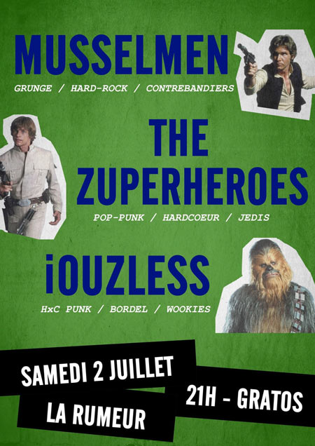 Radio Natas + Musselmen + The Zuperheroes + iouzless @ La Rumeur le 02 juillet 2016 à Nantes (44)
